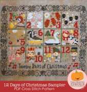 The Frosted Pumpkin Stitchery - 12 Days of Christmas Sampler