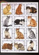 Design Works 2464 Cats by the Dozen by Joan Elliott