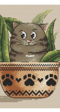 Kitten In A Pot by Evgeniya Smol - Free