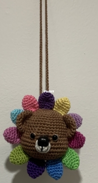 Flower bear Car Mirror Hanger