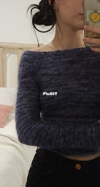 ‘Mohair’ boat neck top