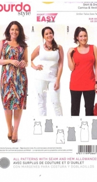 Burda no.6672 - Shirt and Dress - plus size - multilingual