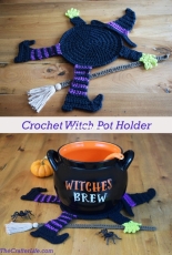 The Crafter Life - Chelsea Roberts - Flattened Witch Pot Holder - Free