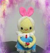 my work----Girl with rabbit hat