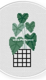 Daily Cross Stitch -Philodendron