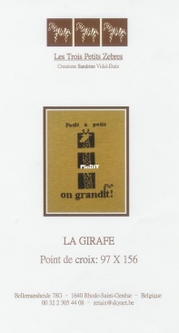 Les Trois Petits Zebres - La Girafe by Sandrine Vidal-Etaix