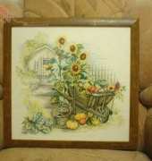 Lanarte 34623 Wheelbarrow & sunflowers