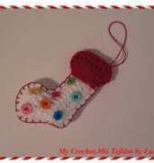 My Crochet, mis tejidos- Mini Christmas Stocking- Spanish- Free