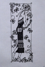 Blackwork Lady by Lesley Teare