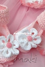 MakiCrochet - Maja Masar - 111 Pink ladybug baby booties
