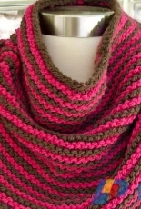 No-Purl Seam-Free Garter-Stitch-in-the-Round Cowl by Kathleen Rogers-Free