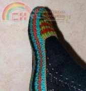 Crocheted Colored Slippers