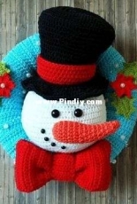 Frollein Haekelfein - Daniela Bonicke - Snowman Door wreath - German