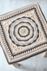 Oceanic Rose 12'' Afghan Square - Lilla Björn Crochet Designs