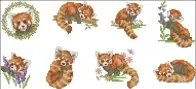 Red Panda Cards by Maria Diaz from The World of Cross Stitching 356 PCS + XSD