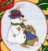 Bashful Bunnies - Snowman From Gloria & Pat Merry Christmas 1997