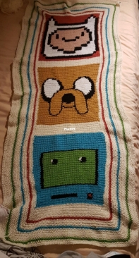 Adventure Time blanket I made for my bff