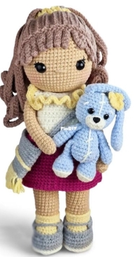 Amigurumi Today - Unknown Designer - Doll with Bunny -  Free