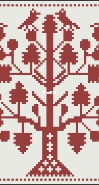 Modern Folk Embroidery - Birds in Winter  XSD+PCS