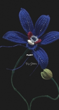 Jessa Mae Mondoyo - Tiny Stitches - Blue Ghost Orchid (little woman)