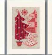 Vervaco PN-0146572 Trees and Ornaments Cards