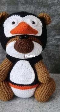 Crochet Wonders Design - Crochet Funny Bear - Olga Kurchenko - Outfit Penguin for Bear - Outfit Pinguin für Bären - Disfraz de Pingüino para Oso - German and Spanish