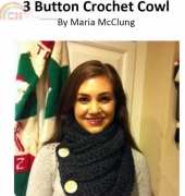 Maria McClung - 3 Button Crochet Cowl  - Free