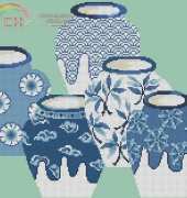 DMC XC1098 Blue japanese potteries