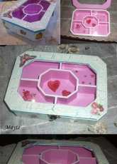Box decorated with Decoupage