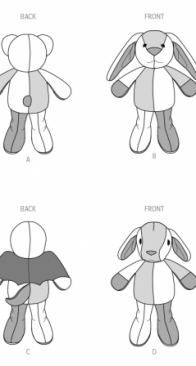 McCalls 8470 Plush Toys