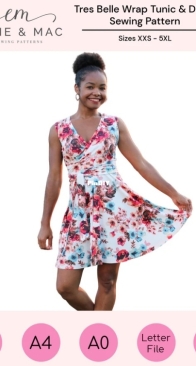 Ellie and Mac - Tres Belle Wrap Tunic and Dress - Sizes XXS-5XL