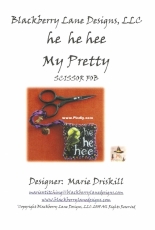 Blackberry Lane Designs Scissor Fob - he he hee My Pretty