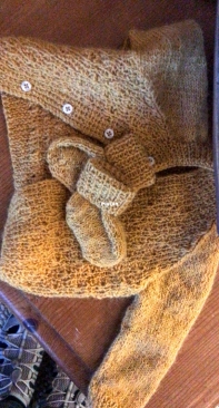 Meadow rue cardigan and booties