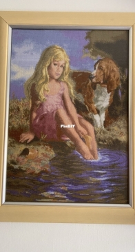 Niña y perro, Eder Kits