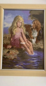 Niña y perro, Eder Kits