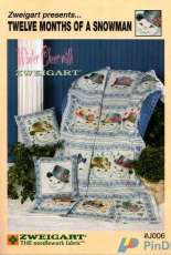 Zweigart #J006 - 12 Months of A Snowman by Pamela Kellogg in XSD