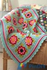 Cherry Heart Designs - Sandra Paul - Painted Roses Blanket