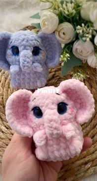 Zheltova Toys - Svetlana Zheltova - Светлана Желтова - Слонёнок-брелок - Russian