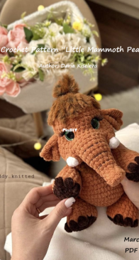 Patterns Fly / Teddy knitted - Easy crochet Love - Daria Kiseleva - Little Mammoth Peach