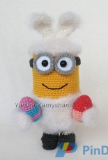 Easter Bunny Minion by Amigurumi Fair