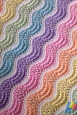Pastel Rainbow Baby Blanket by Linda Cornes Parker-Free