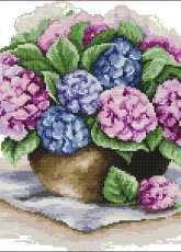 Hortensia in a Vase from Hafty Polskie Igla Malowane 4 2014 XSD