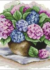 Hortensia in a Vase from Hafty Polskie Igla Malowane 4 2014 XSD