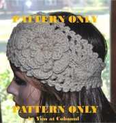 Cobanul- Crochet headband ear warmer with flower