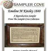 Sampler Cove Emeline M Kinsley 1840
