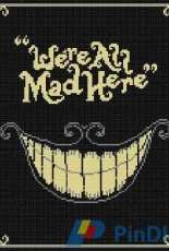 Cheshire Cat - Alice in Wonderland - Atypical Stitches
