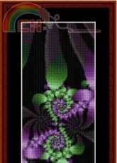 Cross Stitch Collectibles Fractal 161 - Bookmark BM-FR-161