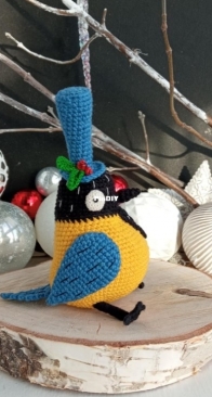 markovka Crochet - Tatiana Velichko - Татьяна Величко - Titmouse - Синичка - Russian