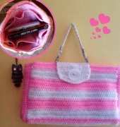 Striped purse