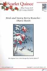 Scarlet Quince SHO002 - Birds and Snowy Berry Branches